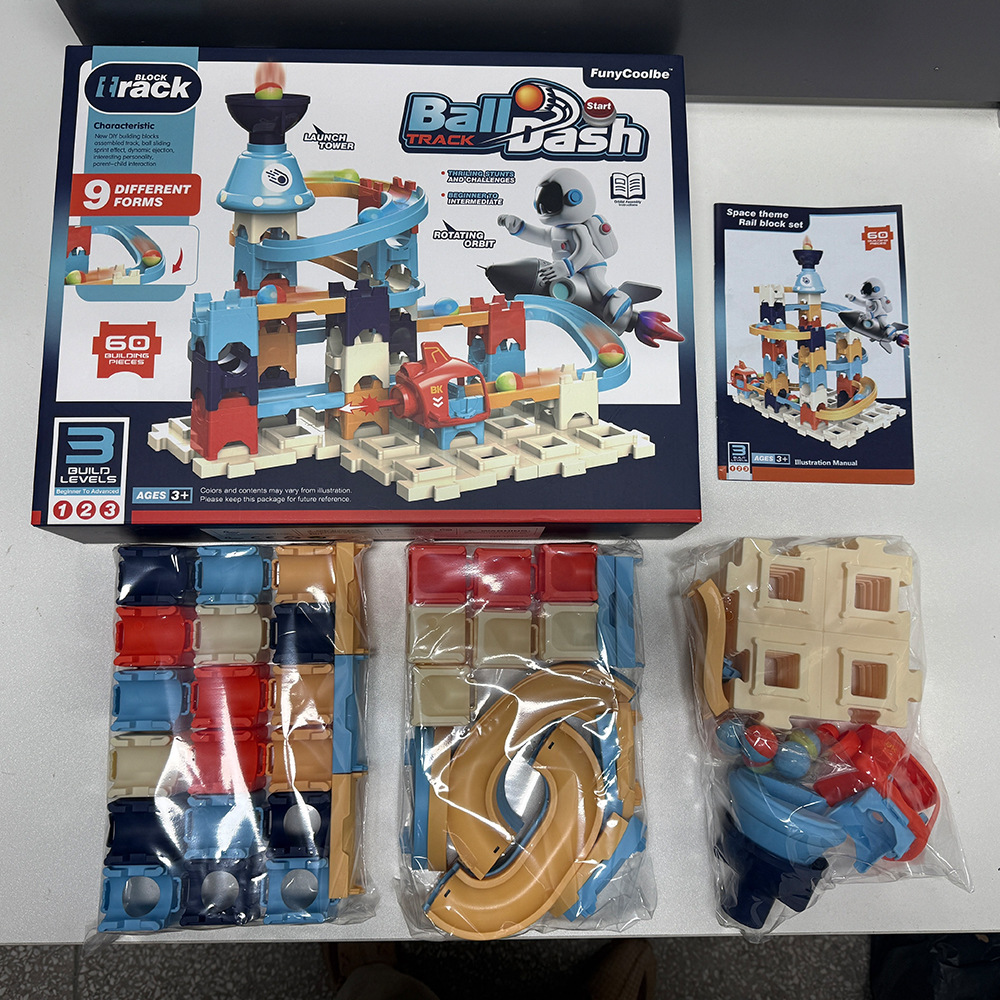 볼 트랙 빌딩 블록 - 약 60PCS (영어 색상 상자)