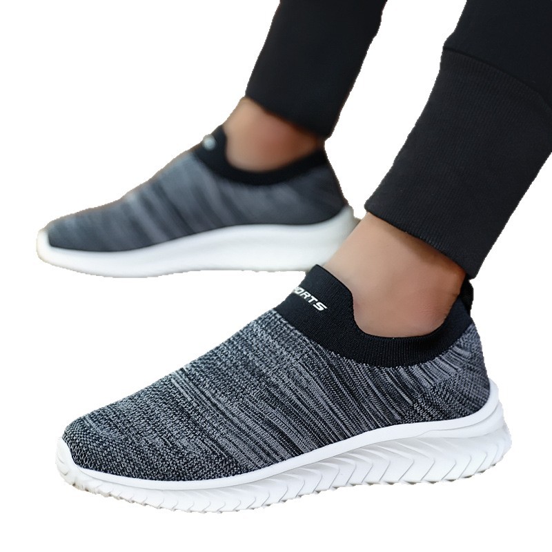 2025 primavera nueva pareja zapatos de tejido femenino cómodos zapatos casuales de malla transpirables zapatos deportivos de hombre zapatos de altura baja