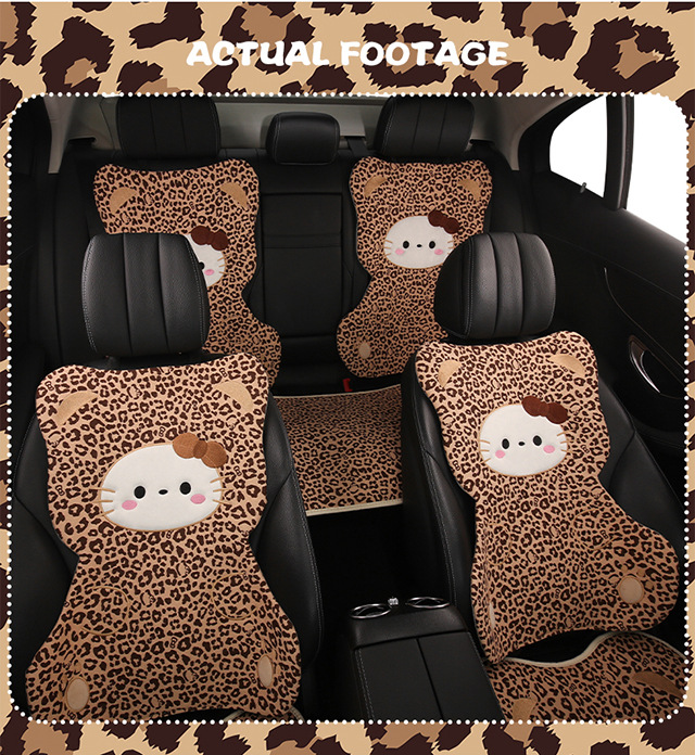 Car Headrest and Lumbar Support Cartoon Kt Cat Headrest Pillow, Car Headrest for All Seasons, Lumbar Pillow, Neck Pillow, Car Headrest