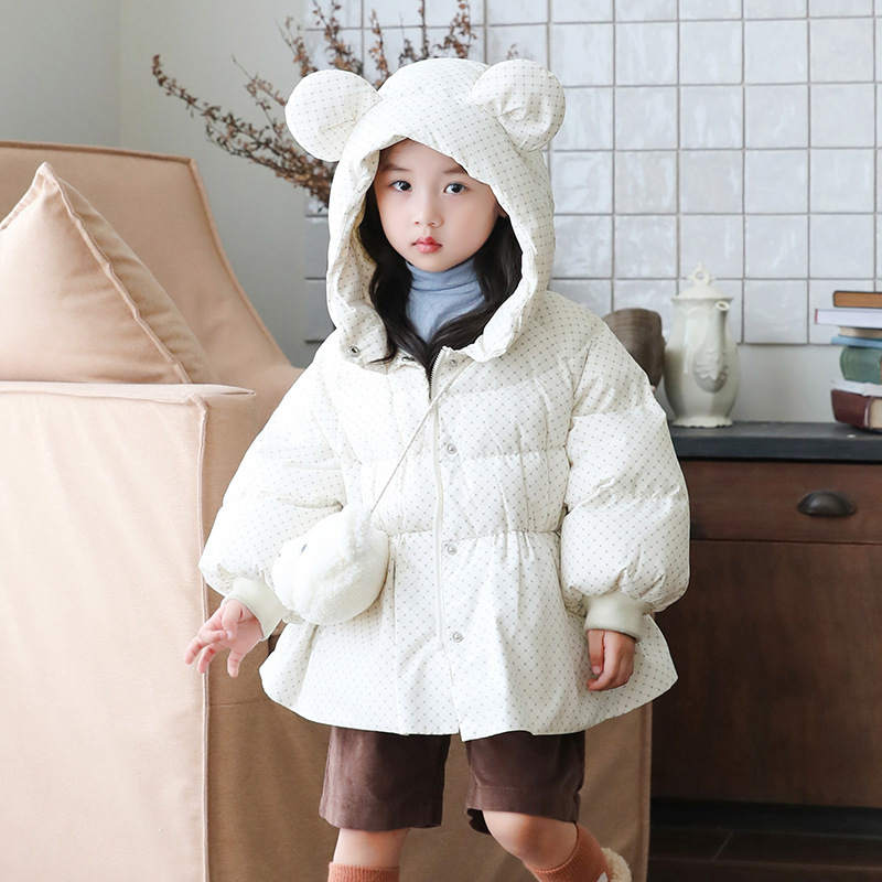 Baby's Down Jacket Long 2024 Winter New Skirt Girl's Down Jacket Children's Thickened 90 Velvet 23116