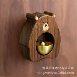 跨境进门玄关门铃多巴胺装饰小熊卡通风铃磁吸冰箱贴乔迁礼物门铃