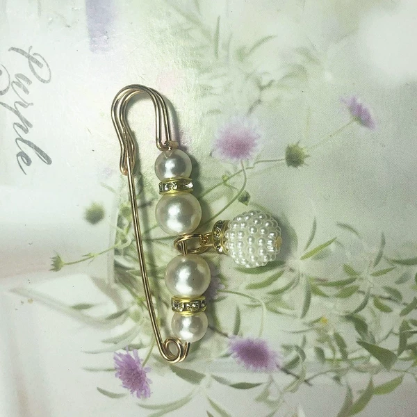 5.8cm brooch-4 beaded band (Favorites and purchase preferred delivery)