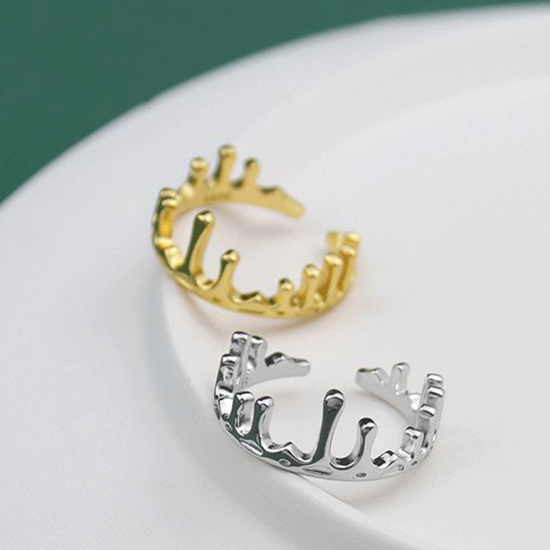Korean version of the crownshaped opening adjustable irregular finger ringpicture21