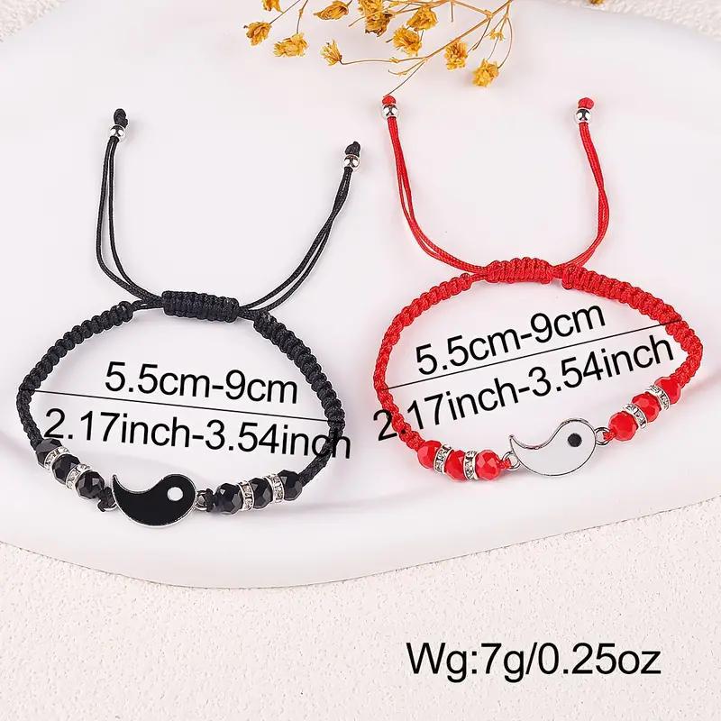 Unisex Gender Original Design Tai Chi Alloy Woven Chain String Bracelets Wholesale