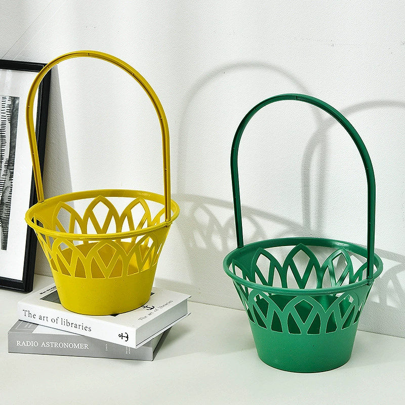 Фабрика прямо для фестиваля Цинмин пластиковая корзина для цветов гробница корзина пластиковая портативная жертва цветы Моделирование Цветок синий оптом