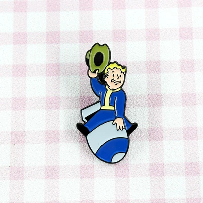 Shelter Kid Brooch Fun Game Inspired Cartoon Bag Accessories Decorative Hat Collar Metal Badge