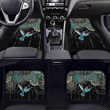 Temu Cross-Border Nordic Retro Car Floor Mats, Stain-Resistant and Wear-Resistant Four-Piece Set, Stain-Resistant Mats, Amazon Floor Mats Available for Wholesale