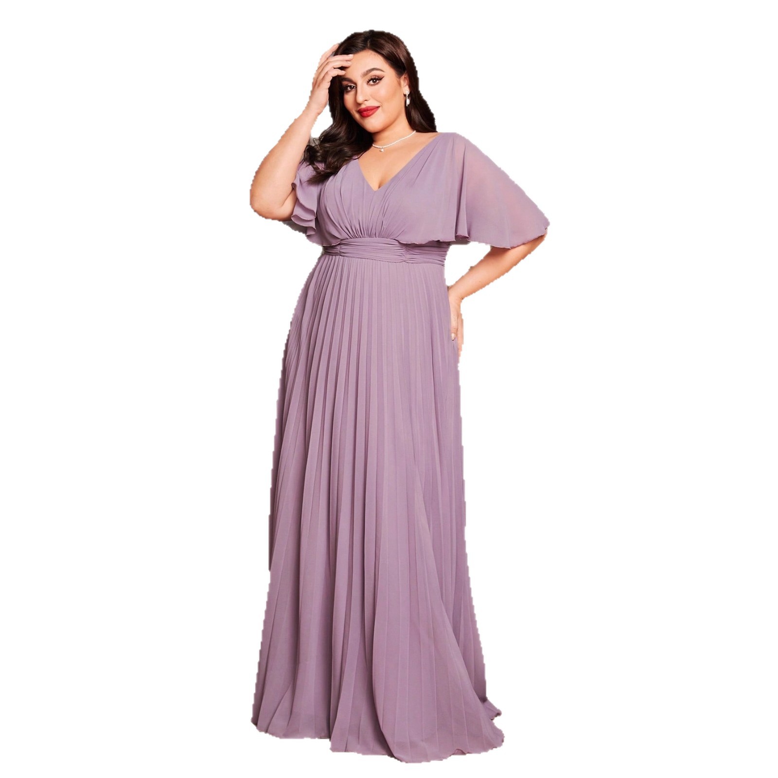 Aliexpress nuevo vestido de chiffon de cuello en V 2026 vestido de baile de alta gama europeo y americano