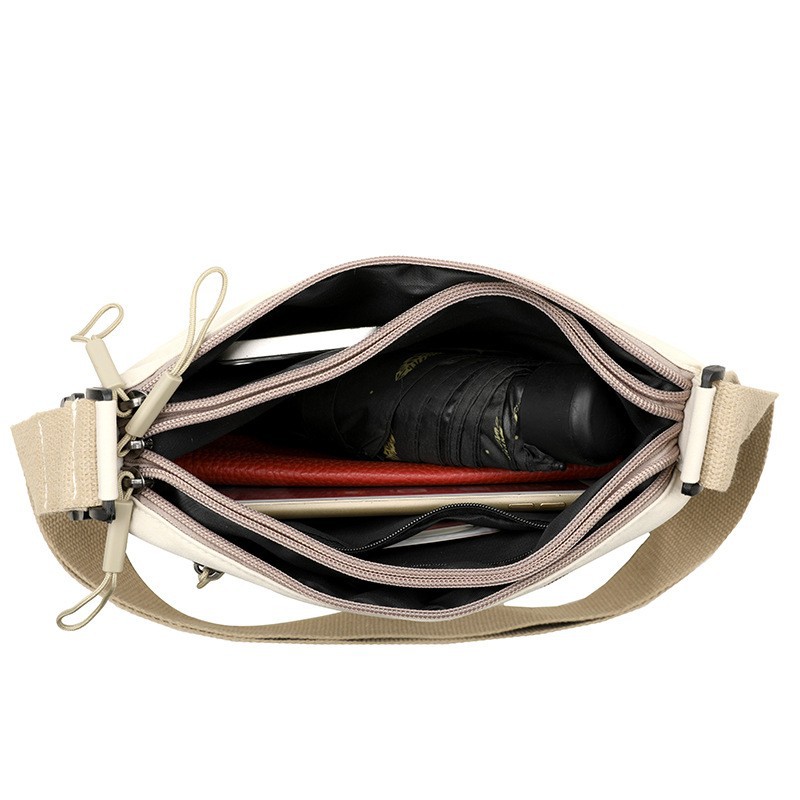 Semplice borsa a tracolla monospalla in nylon tinta unita per donna, modello 2024, multifunzionale, casual, impermeabile, portatile e alla moda._voghion.com