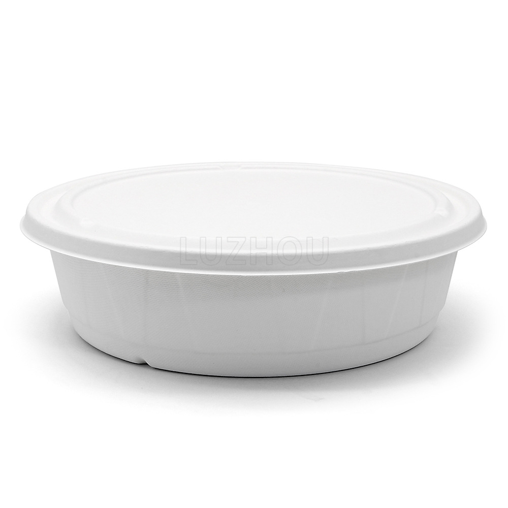 Fábrica al por mayor de la caña de azúcar desechable protección del medio ambiente vajilla 3500ml en forma de diamante tazón de verduras pulpa compostable degradable