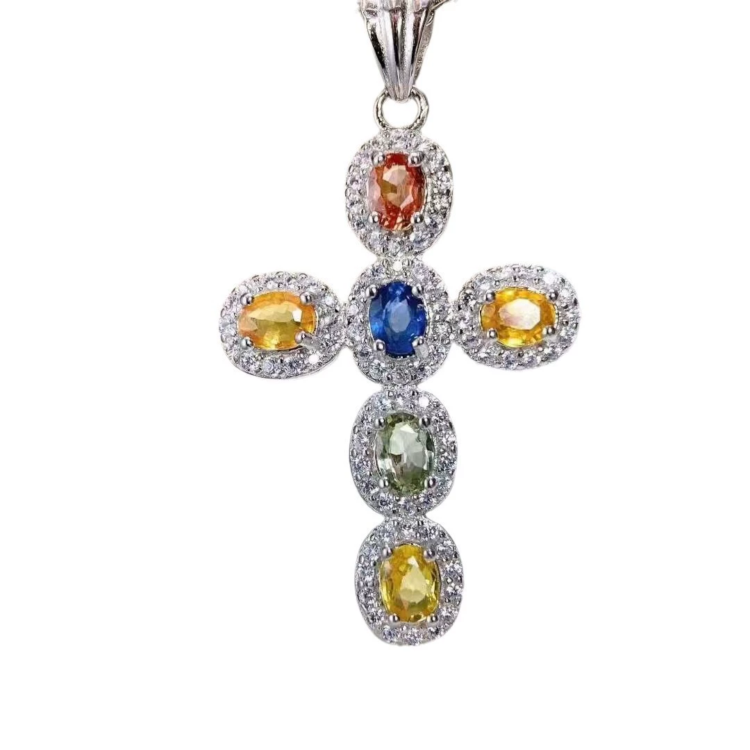 (Торговля через границы), органичный дизайн под pendant из сапфира, цепь, образец серебро 925