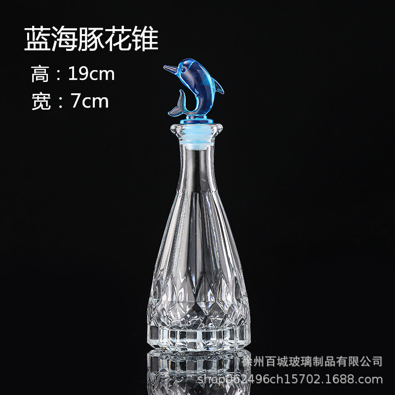 EXPRESIÓN DEL SEGUNTO DIY Botella de mar transparente tapón de madera botella de vidrio flotante botella de arco iris botella de deseo botella de estrella material