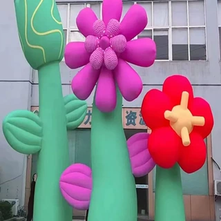 定制大型充气卡通花朵商场打卡点广场广告美陈气模