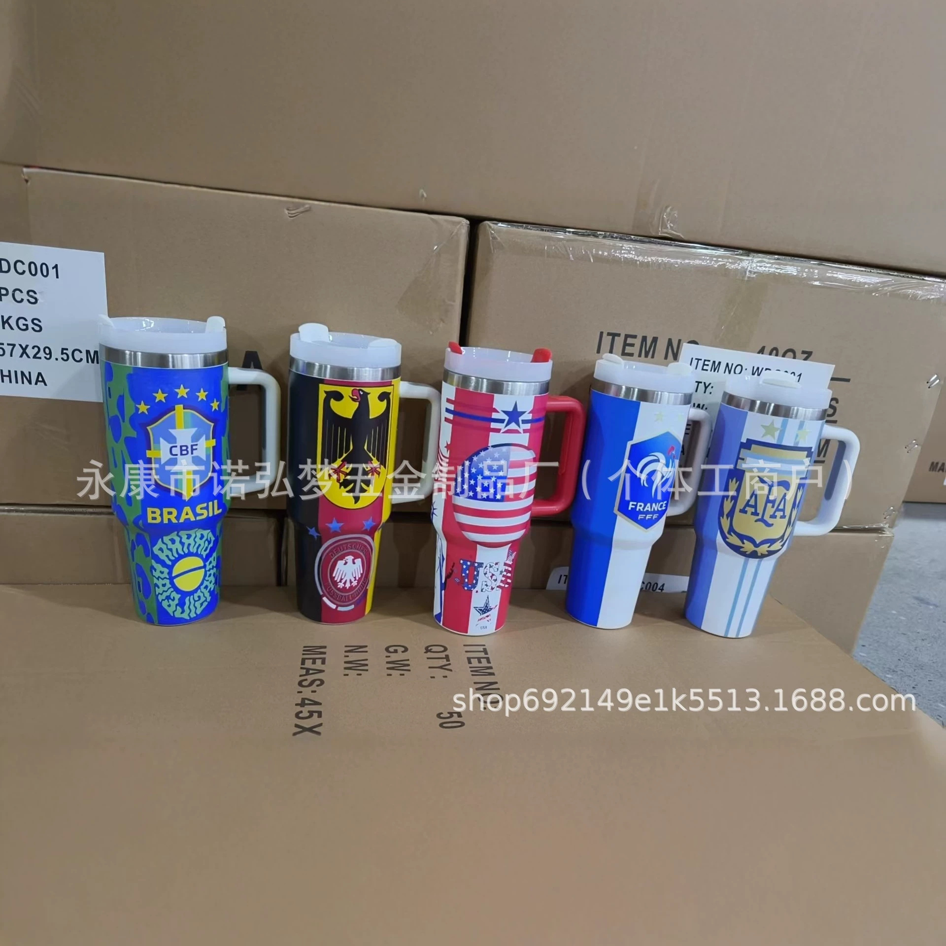 2026 Copa del Mundo 40oz Taza de hielo TUMBLER Taza de acero inoxidable Taza de aislamiento térmico image 5
