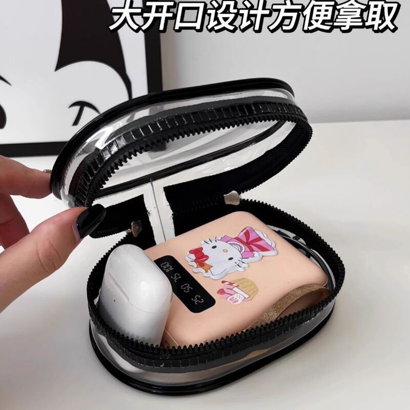 充电器数据线收纳袋pvc透明绕线便携随身外出耳机收纳 手机整理袋|undefined