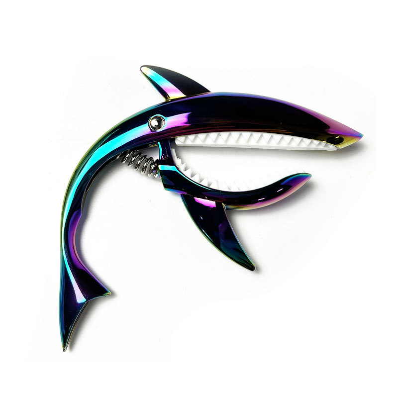 Kleurrijke capo van zevenkleurige aluminiumlegering voor elektrische folk-, klassieke en universele professionele gitaren._voghion.com