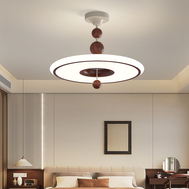 Moderno y simple estilo crema dormitorio comedor bar estudio luz inteligente protección ocular de espectro completo araña con hebilla de seguridad LED