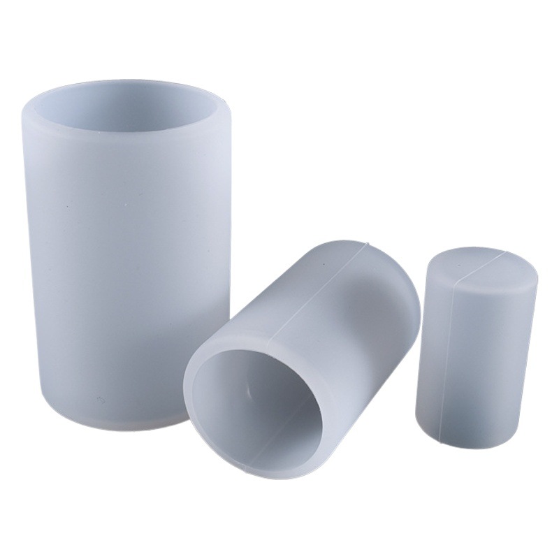 Yu meiren DIY cristal epoxi molde cilindro vela Mesa decoración silicona en stock al por mayor