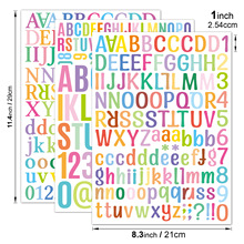 跨境字母贴纸批发欧美家庭装饰个性玩具文具防水彩色数字贴纸防水