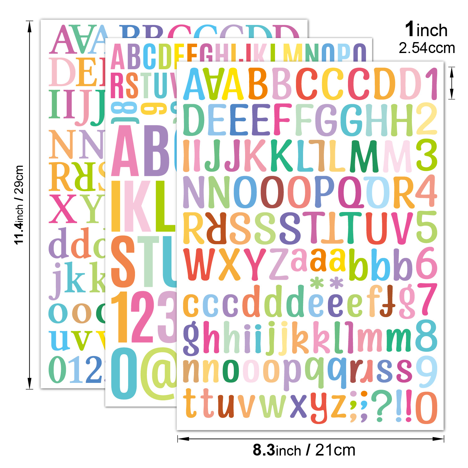 Pegatinas de letras transfronterizas al por mayor decoración de la familia europea y americana juguetes personalizados papelería impermeable color digital pegatinas impermeables