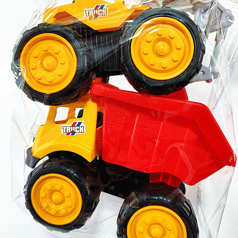 2 paquetes ATV camión volquete para niños modelo de excavadora de empuje de tierra vehículo de ingeniería de deslizamiento juguete al por mayor volumen de funcionamiento image 4