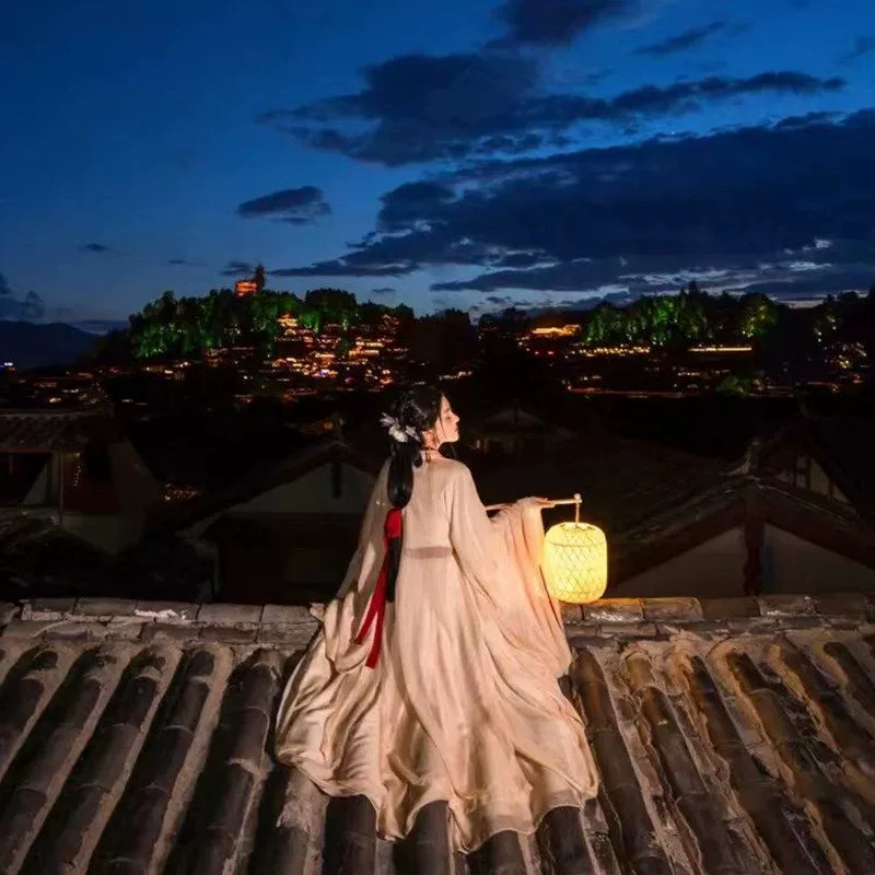 [Yu Rui] Hanfu female fairy, ancient style, ancient style, ancient costume super immortal full set of elegant and elegant, Wei Jinfeng waist