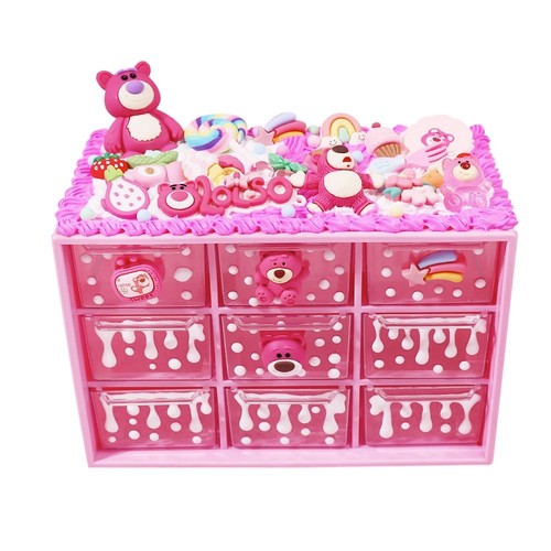 Cream glue storage box diy nine-square grid jewelry box handmade material package guka shelf desktop toys