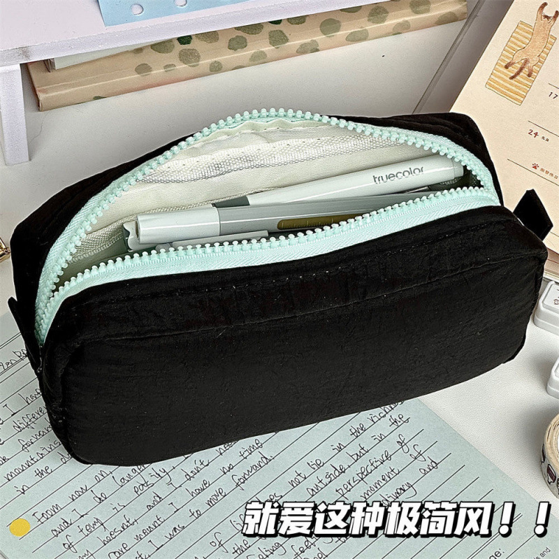大容量色小方块笔袋合集ins小清新简约高颜值学生文具盒收纳袋|undefined