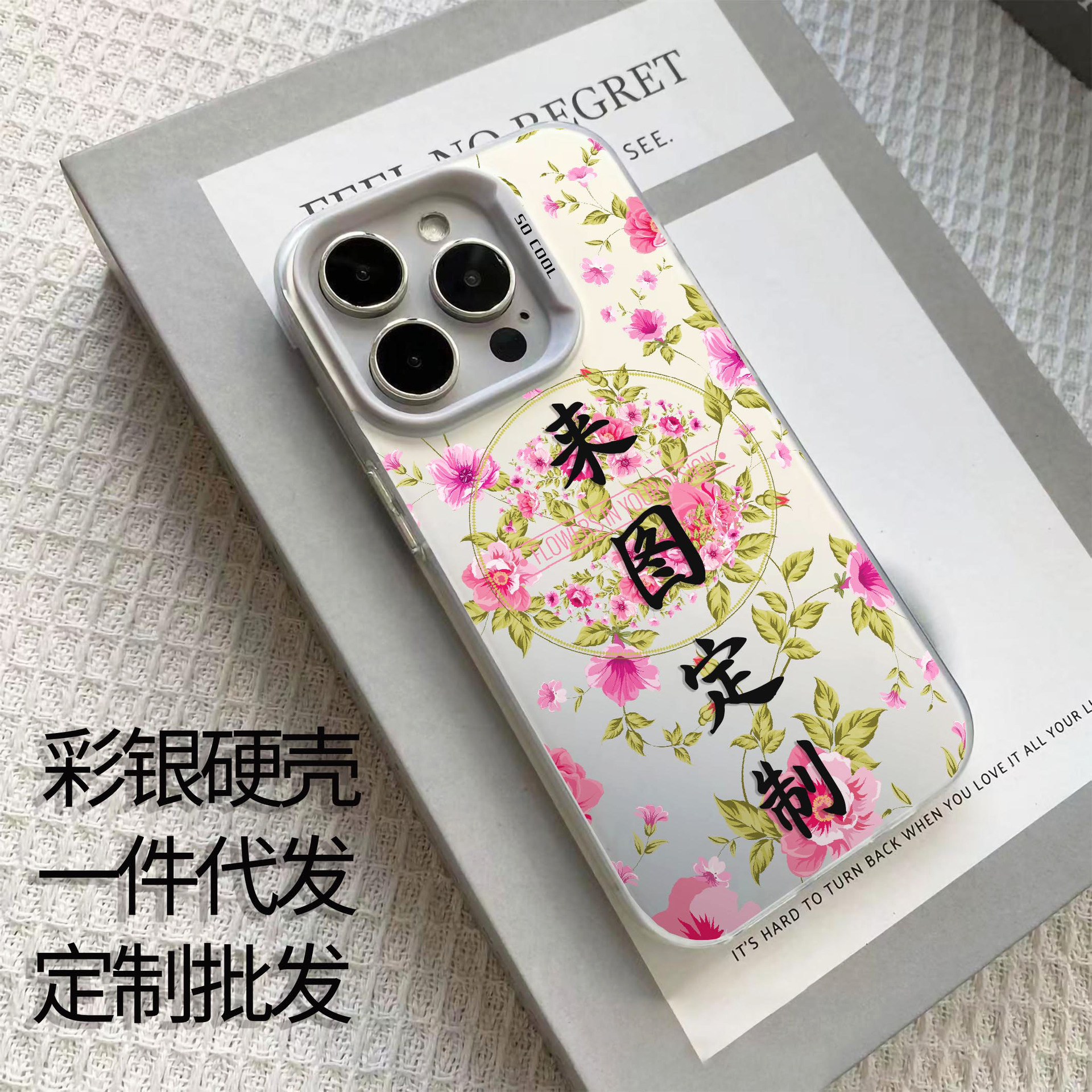 彩银壳彩绘仅（苹果型号