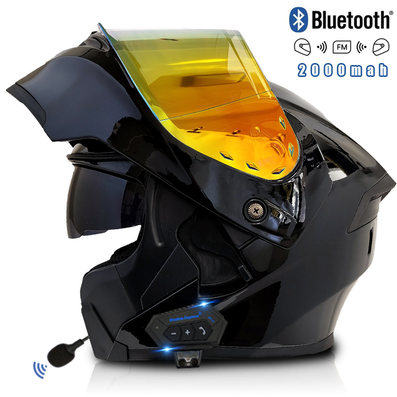 SE-밝은 블랙 나이트 비전 도금 레드 미러-인터콤 블루투스 포함