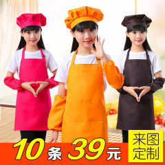 Children's apron logo printed words kindergarten art museum painting dress for kids advertising apron waistcoat DIY wholesale commercial