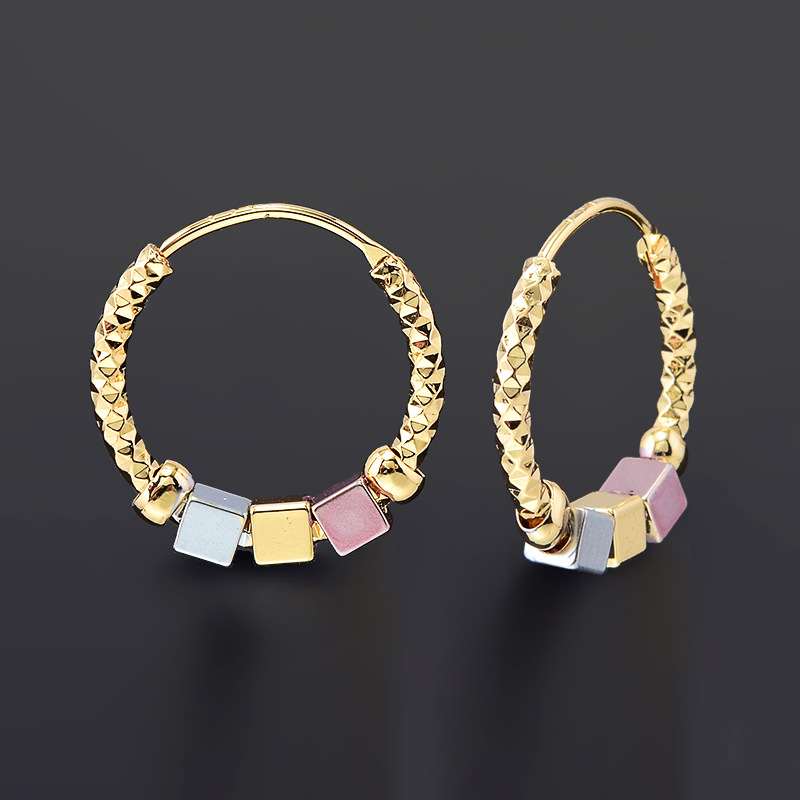Brass Plating Solid Color Earrings display picture 4