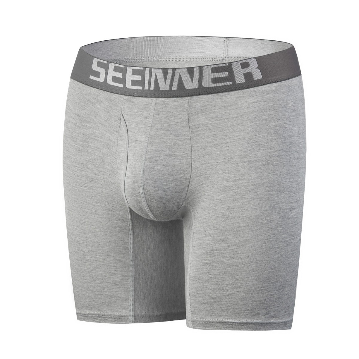 Men's Long Boxer Briefs Rayon Boxer Shorts Amazon Aliexpress Temu Export European and American Large Size New Style