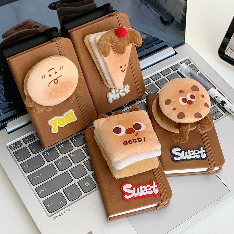 Xiaohongshu's Popular Notebook, Original Hamburger-Themed Notepad, High-Value Planner for Students, Small Notebook for School Use