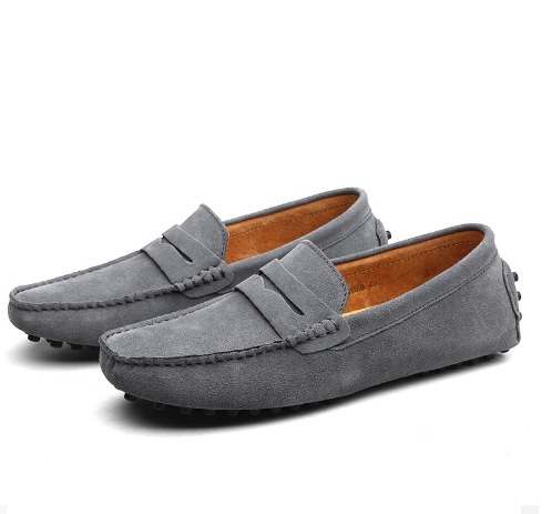 Derby décontracté en daim et cuir verni pour hommes, chaussures confortables de fête d'affaires à bout carré_voghion.com