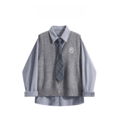 学院风V领针织马甲女2025秋冬季新款百搭背心小个子叠穿坎肩上衣