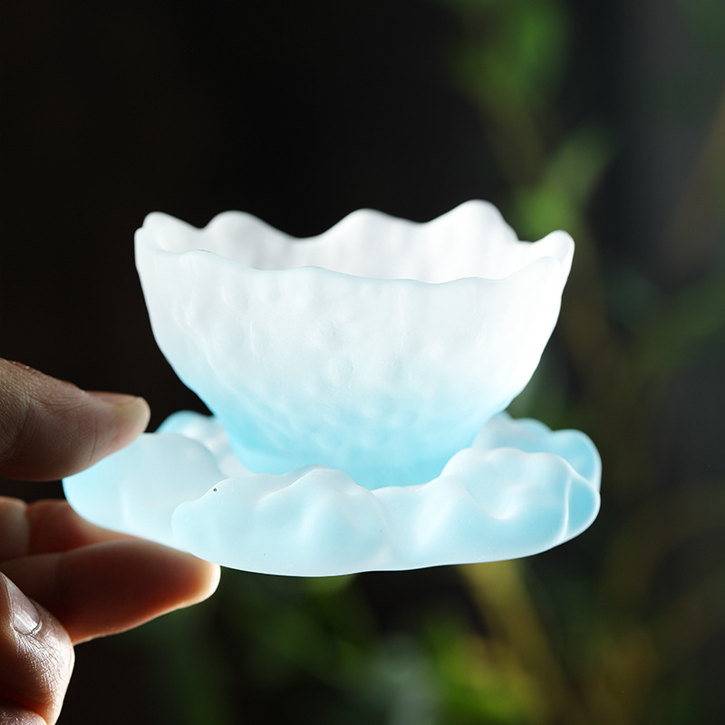 Bulk Green Blue Glass Tea Cups Frozen Burned Sanding National Trend Owner Cup Lady Divine Single Cup Small Wine Cup