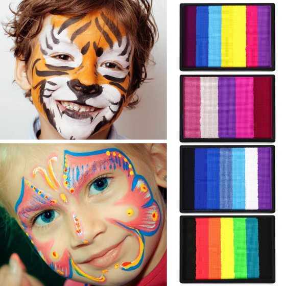 50g 6 color matching rainbow strip face painting water-based color matching pigment washable body rainbow face color cover