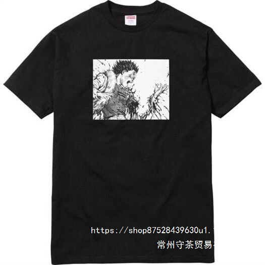 Ss24 Trendy Brand Sup Ducati Motorcycle Print Joint Short-Sleeved Cotton T-Shirt Round Neck Bottoming Shirt for Men and Women Wholesale