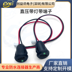 Type-cストリップライト付き防水母座diy修理データ電動充電口クリップロック板usb C溶接線