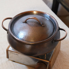 手工紫铜锅寿喜锅老火锅煲汤锅炖锅中式家用云南铜火锅户外炊具