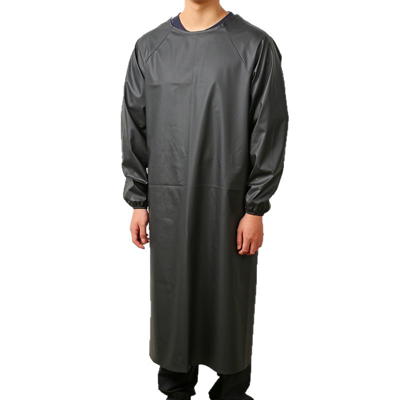 Delantal con mangas, comedor acuático a prueba de aceite, impermeable y resistente al desgaste, ropa de trabajo, manga larga.