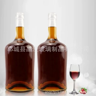 700ml红酒瓶洋酒瓶玻璃加厚威士忌伏特加空酒瓶密封自酿存酒瓶