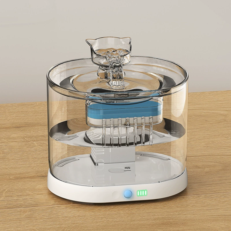 Диспенсер для воды для кошек, автоматический фильтр, циркулирующая проточная вода, беспроводной водяной насос, кормушка для воды для домашних животных, умный диспенсер для воды для собак