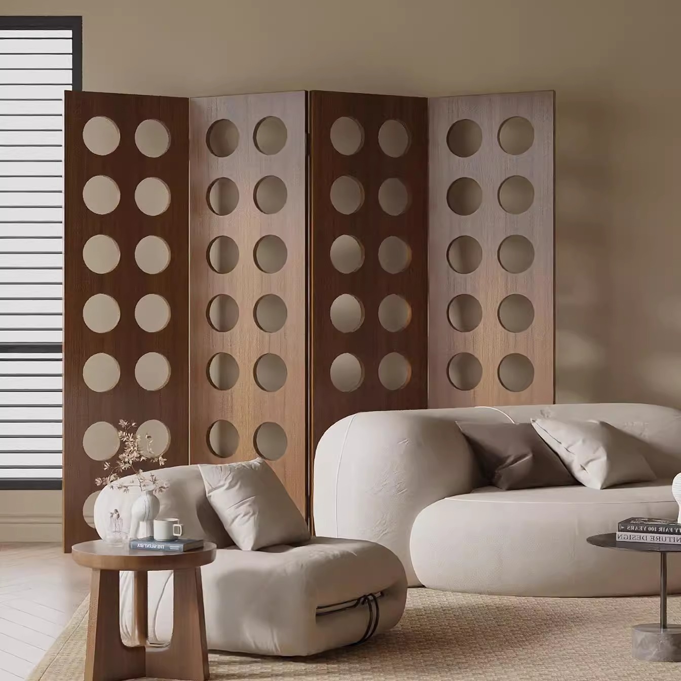 Medieval Hollow Screen Partition Entrance Folding Decorative Shielding Bedroom Hollow Movable Hotel Background Decorative Wall