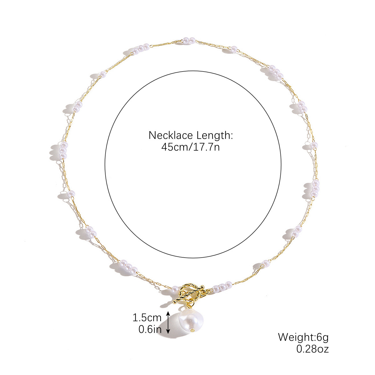 N2408-2 스페이서 펄 체인