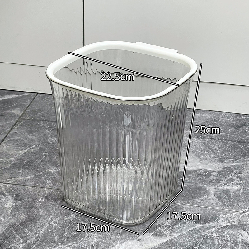 Transparente pequeño-vertical cuadrado bin