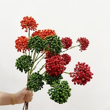 含阳仿真小绣球果手感塑胶果仔中式现代家居插花假花花样板房陈列