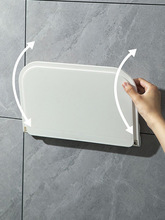 壁挂折叠置物架浴室卫生间免打孔放毛巾手机杂物简约塑料收纳托架