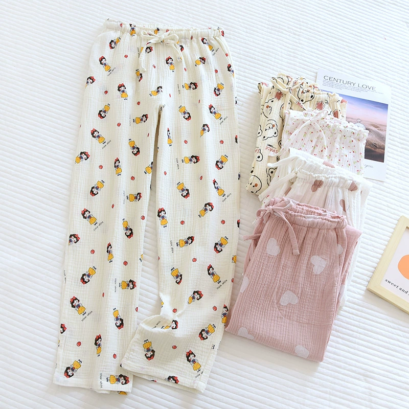 Spring summer thin gauze comfortable trousers for leisure, oversize